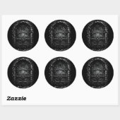 Sticker Rond La porte du sorcier — par BurnsInHell (Feuille)