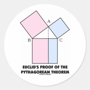 Sticker Rond La Preuve Euclide Du Théorème Pythagore