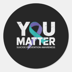 Sticker Rond La prévention des suicides arrête la sensibilisati