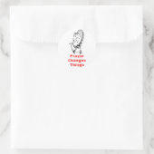 Sticker Rond La prière change les choses (Sac)