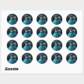 Sticker Rond La princesse écureuil (Feuille)