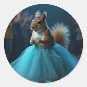 Sticker Rond La princesse écureuil