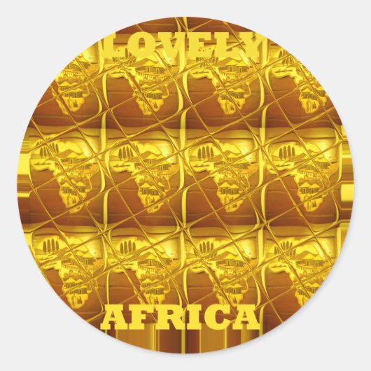 Sticker Rond La promesse d'or de l'Afrique (Devant)