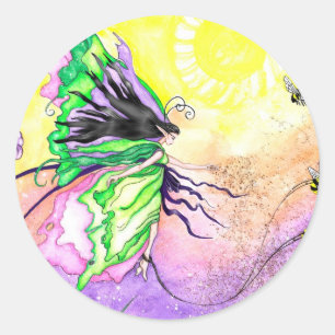 Sticker Rond La Prominade De La Pollinisation