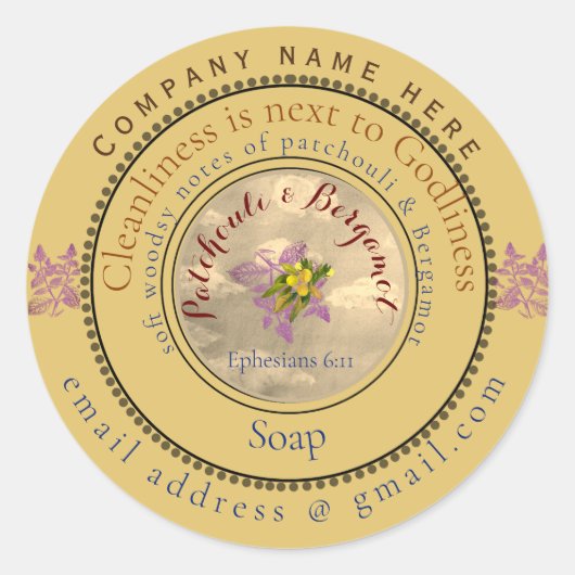 Sticker Rond la propreté est à côté de la piété (Devant)