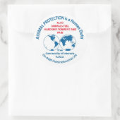 Sticker Rond La protection des animaux est un devoir humain de  (Sac)