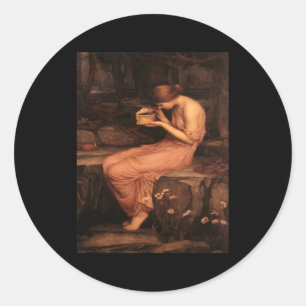 Sticker Rond La Psyche De John William Waterhouse Qui Ouvre Le 