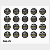 Sticker Rond La qualité est la responsabilité de chacun Citatio (Feuille)