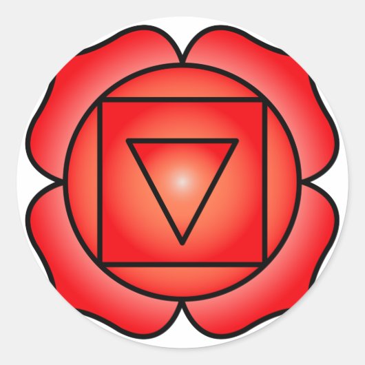 Sticker Rond La racine du chakra (Devant)