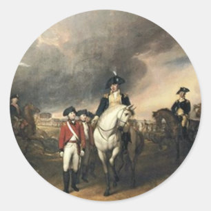 Sticker Rond La reddition de Lord Cornwallis à Yorktown John
