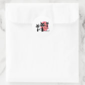 Sticker Rond La règle des chats ! ! ! ! ! ! ! ! ! ! ! (Sac)
