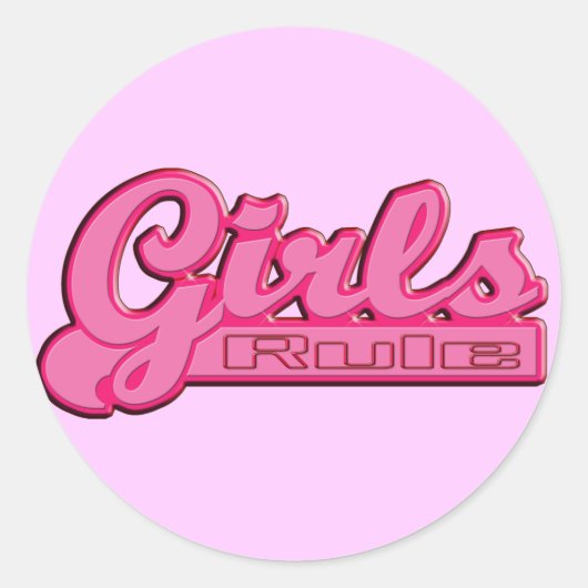Sticker Rond La règle des filles (Devant)