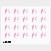 Sticker Rond La règle des filles golfeuses (Feuille)