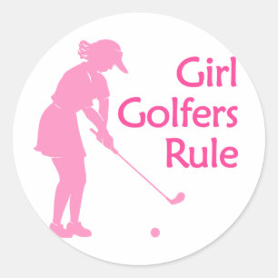 Sticker Rond La règle des filles golfeuses