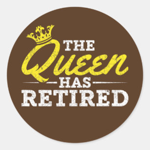 Sticker Rond La Reine A Retraité Grand-Mère
