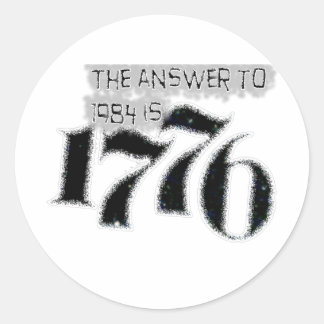Sticker Rond La réponse à 1984 est 1776