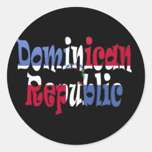 Sticker Rond La République Dominicaine