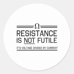 Sticker Rond La Résistance N'Est Pas Futile