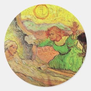 Sticker Rond La Résurrection de Lazare par Vincent van Gogh