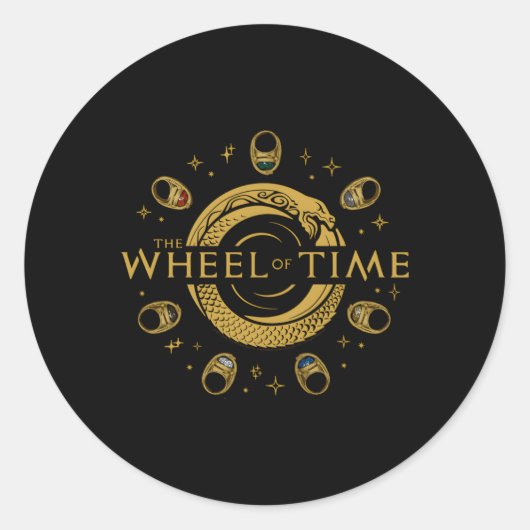 Sticker Rond La Roue Du Temps Sept Anneaux (Devant)