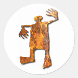 Sticker Rond La rouille de Dancing Man