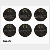 Sticker Rond La sagesse de Marcus Aurelius : les actions parlen (Feuille)