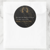Sticker Rond La sagesse de Marcus Aurelius : les actions parlen (Sac)