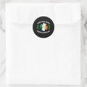 Sticker Rond La Saint-Patrick, c'est l'heure de quelques bêtise (Sac)