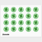 Sticker Rond La Saint-Patrick Clover iRlandais (Feuille)