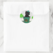 Sticker Rond La Saint-Patrick de Beau Jack - Chat / Chatons (Sac)