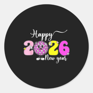 Sticker Rond La Saint-Sylvestre Bonjour 2026 Bonne Année 2026 D