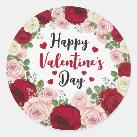 Sticker Rond La Saint-Valentin (Devant)