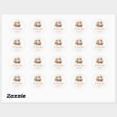 Sticker Rond La Saint-Valentin Café Mariage Couple Shower (Feuille)