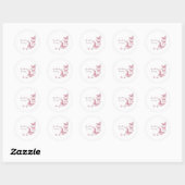 Sticker Rond La Saint-Valentin de la croissance ensemble indivi (Feuille)