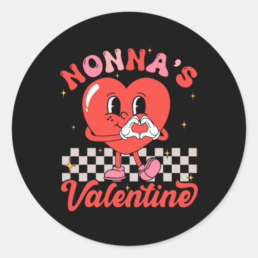 Sticker Rond La Saint-Valentin de Nonna Joyeuse Saint-Valentin (Devant)
