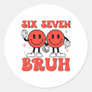 Sticker Rond La Saint-Valentin Drôle 67 Meme Six Sept 6 7 Valen