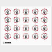 Sticker Rond La Saint-Valentin Moderne qui éclate (Feuille)