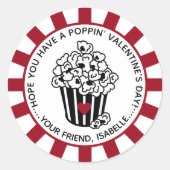 Sticker Rond La Saint-Valentin Moderne qui éclate (Devant)