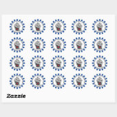 Sticker Rond La Saint-Valentin Moderne qui éclate (Feuille)
