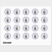 Sticker Rond La Saint-Valentin Moderne qui éclate (Feuille)