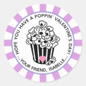 Sticker Rond La Saint-Valentin Moderne qui Pète (Devant)