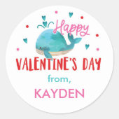 Sticker Rond La Saint-Valentin, un traitement personnalisé de b (Devant)