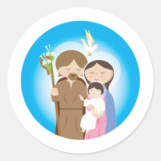 Sticker Rond La Sainte Famille (Devant)