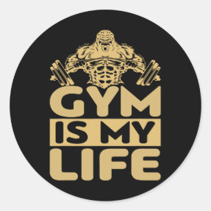 Sticker Rond La salle de sport me alimente en motivation pour l