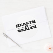 Sticker Rond La santé est richesse (Enveloppe)