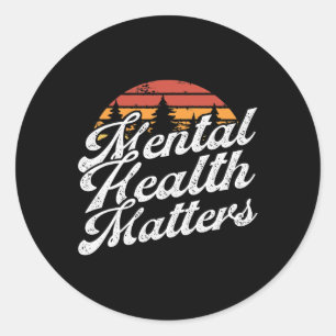 Sticker Rond La santé mentale est importante - Sensibilisation 