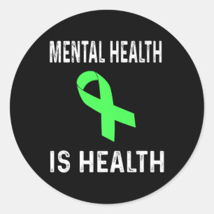 Sticker Rond La Santé Mentale Est La Sensibilisation À La Santé