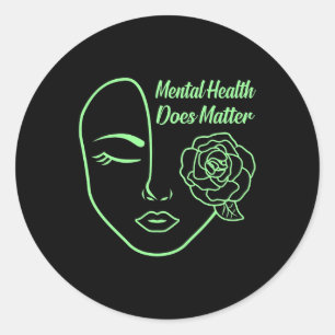 Sticker Rond La Santé Mentale Fait Problème Sensibilisation Sup