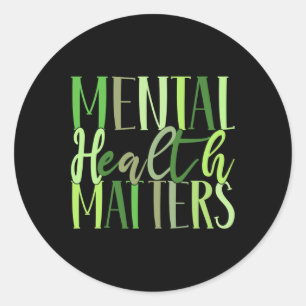 Sticker Rond La santé mentale, les enjeux La maladie cérébrale