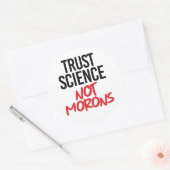 Sticker Rond La science de la confiance et non les mortels (Enveloppe)